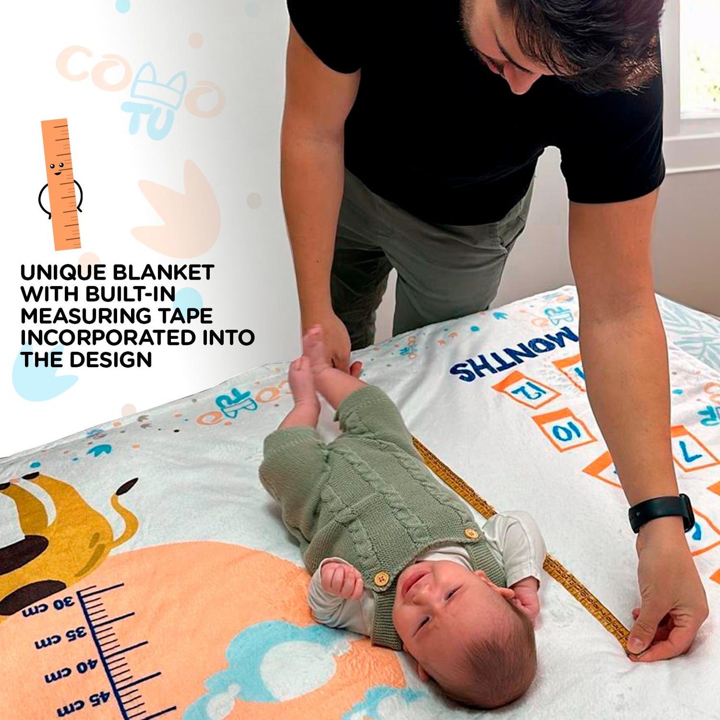 Giraffe edition growth blanket