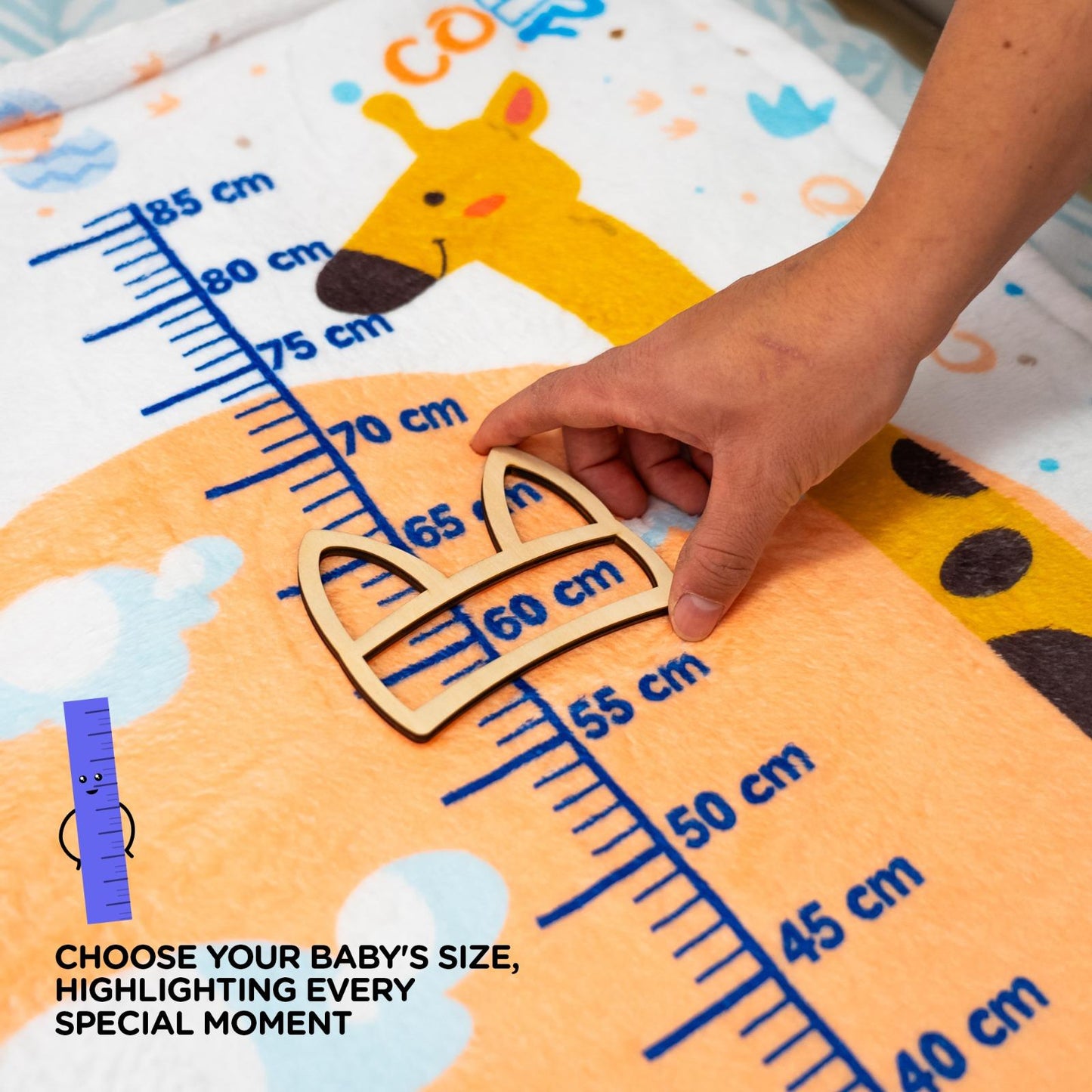 Giraffe edition growth blanket