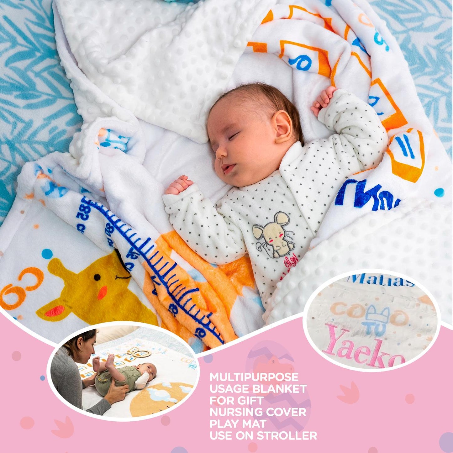 Giraffe edition growth blanket