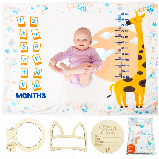 Giraffe edition growth blanket