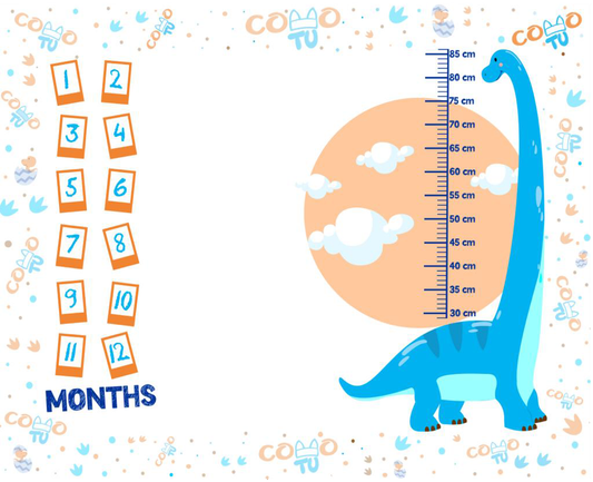 Dino edition growth blanket personalized
